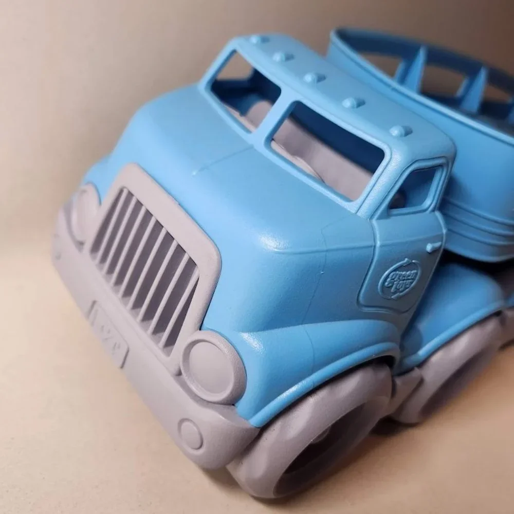 GREEN TOYS Blue Car Transporter Carrier 100% Recycled Plastic Pretend Preschool